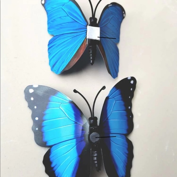 Wall Decor 3d Blue Butterfly Wall Decor Set Of 12 Poshmark